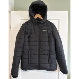 Outbound Lola Womens Black Winter Puffer Jacket Hooded Medium M Water Resistant